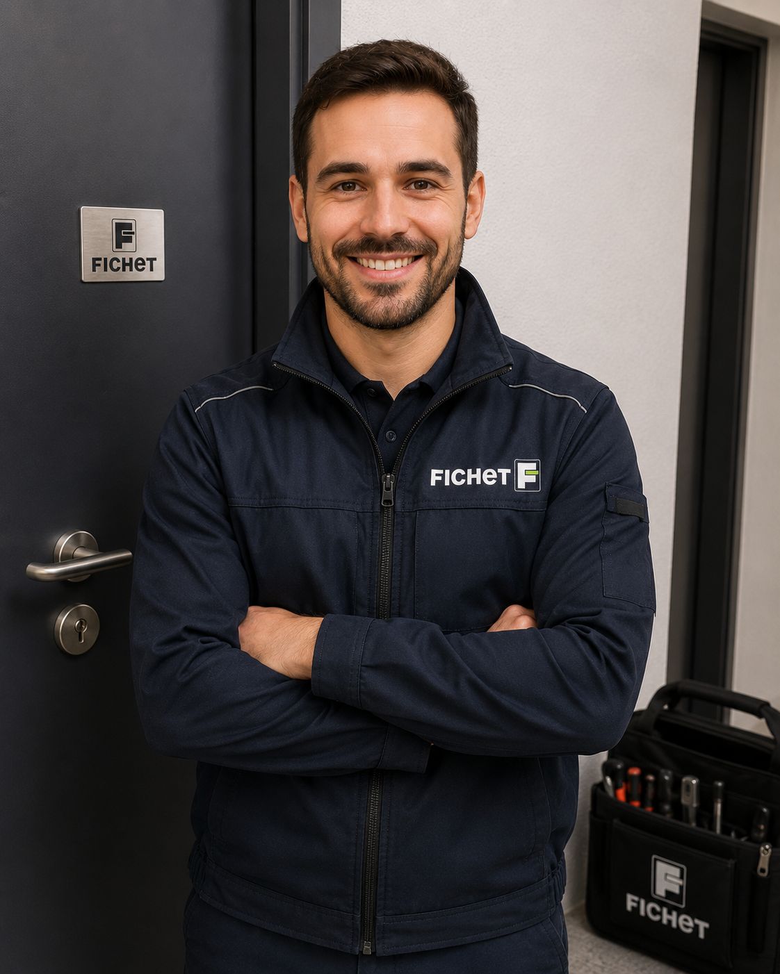 Technicien Point Fort Fichet en uniforme